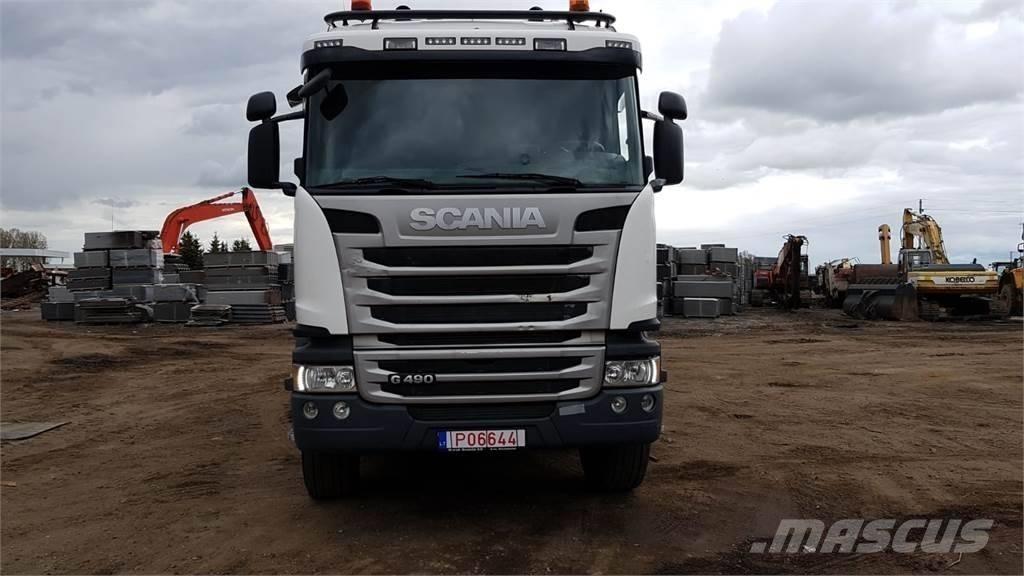 Scania G 490 스킵 로더 트럭