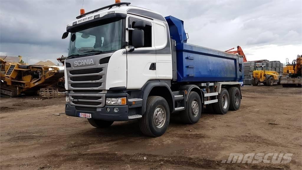 Scania G 490 스킵 로더 트럭
