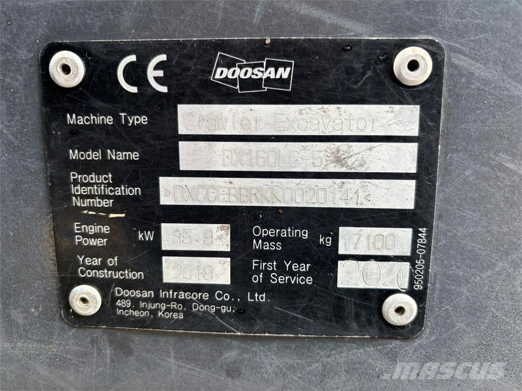 Doosan DX160HLC-5 대형 굴삭기 29톤 이상