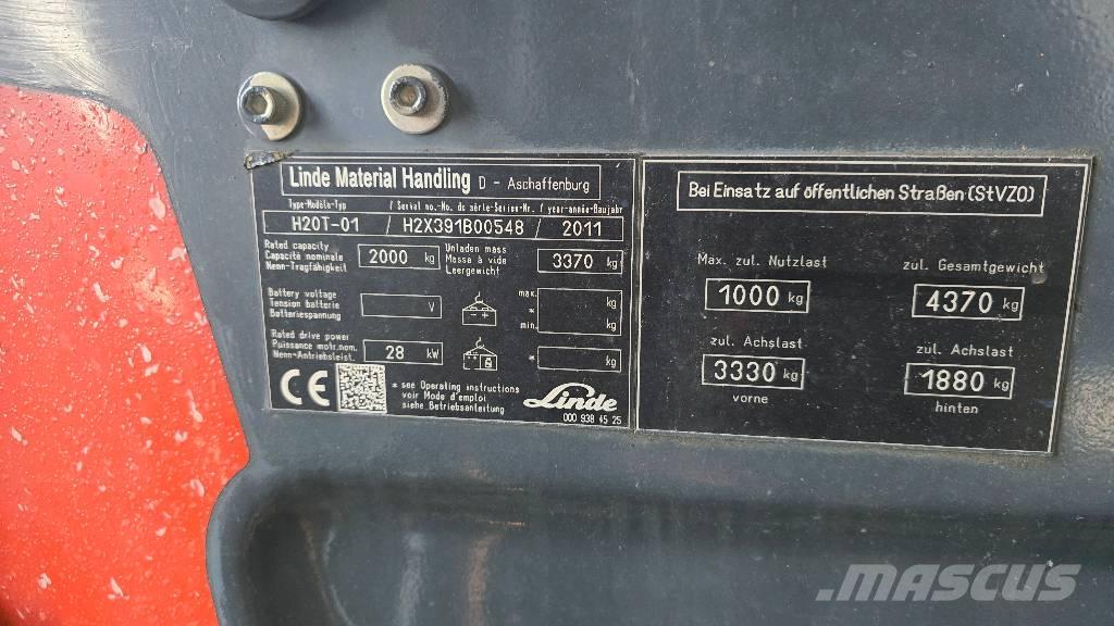 Linde H 20 T LPG 지게차