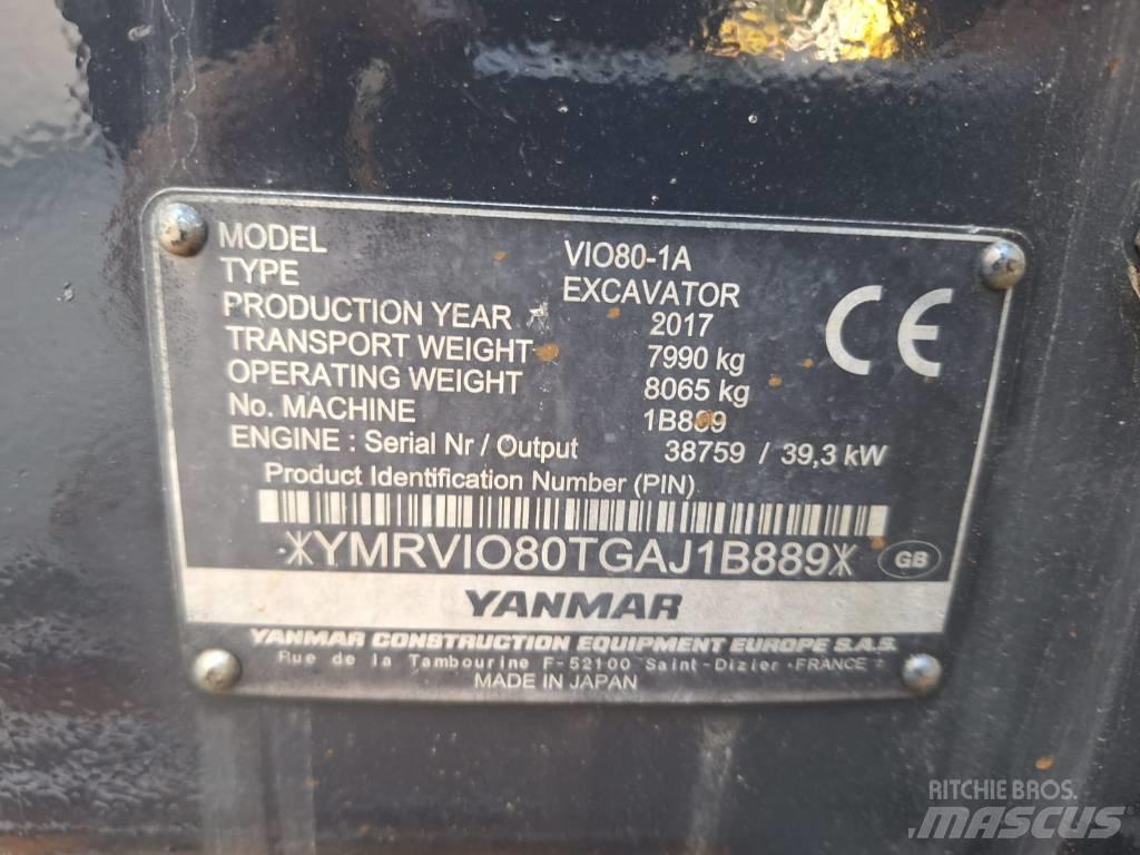 Yanmar Vio 80-1A 중형굴삭기 7톤-28톤