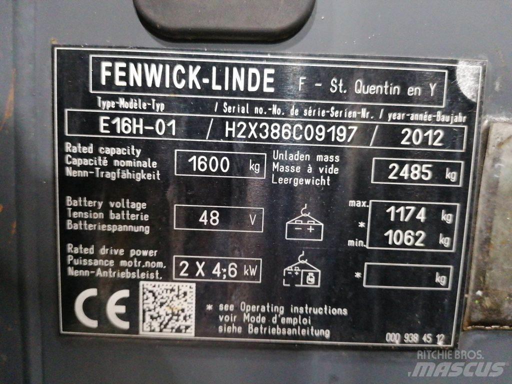 Linde E16H-01 전동 지게차