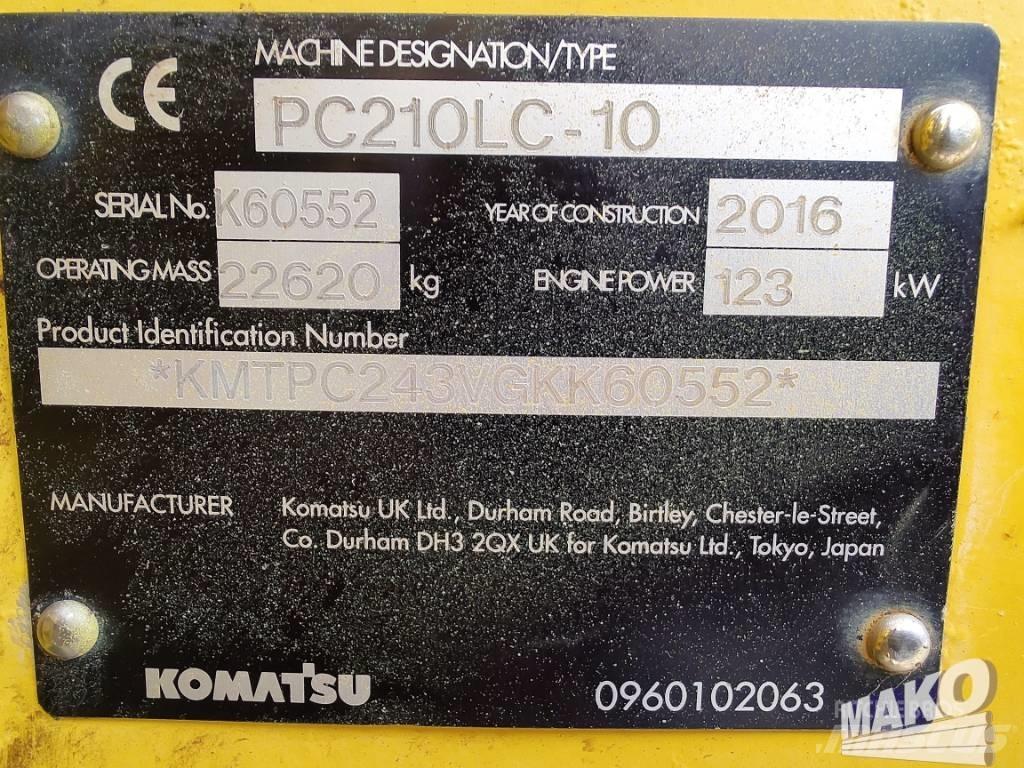 Komatsu PC 210 대형 굴삭기 29톤 이상