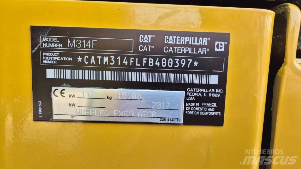 CAT M 314 F  휠 굴삭기