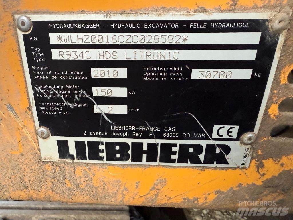 Liebherr R 934 C 대형 굴삭기 29톤 이상