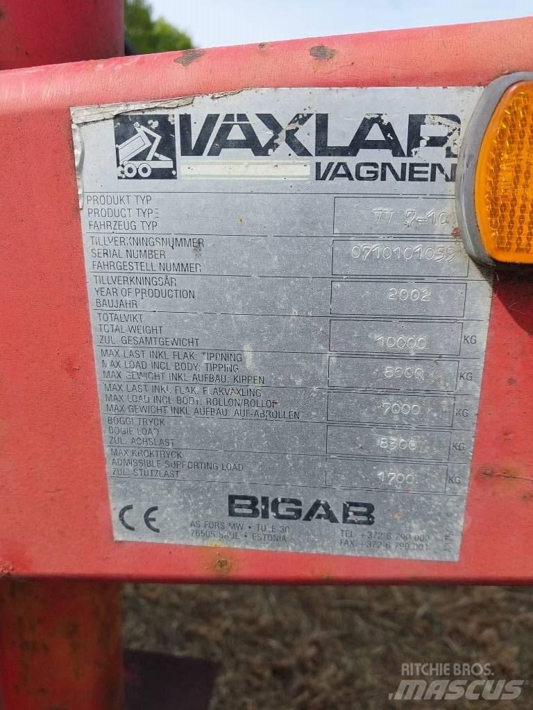 Bigab 7-10 후크 리프트 트레일러
