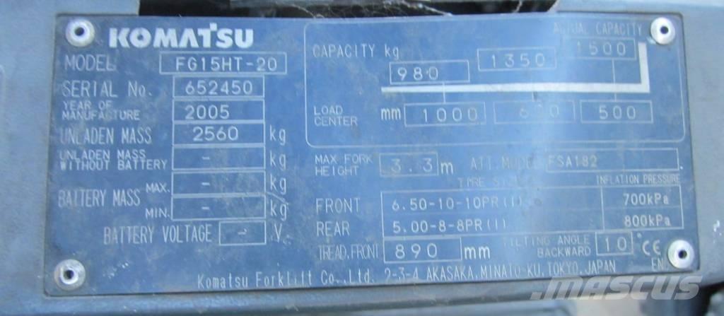 Komatsu FG 15 HT-20 LPG 지게차