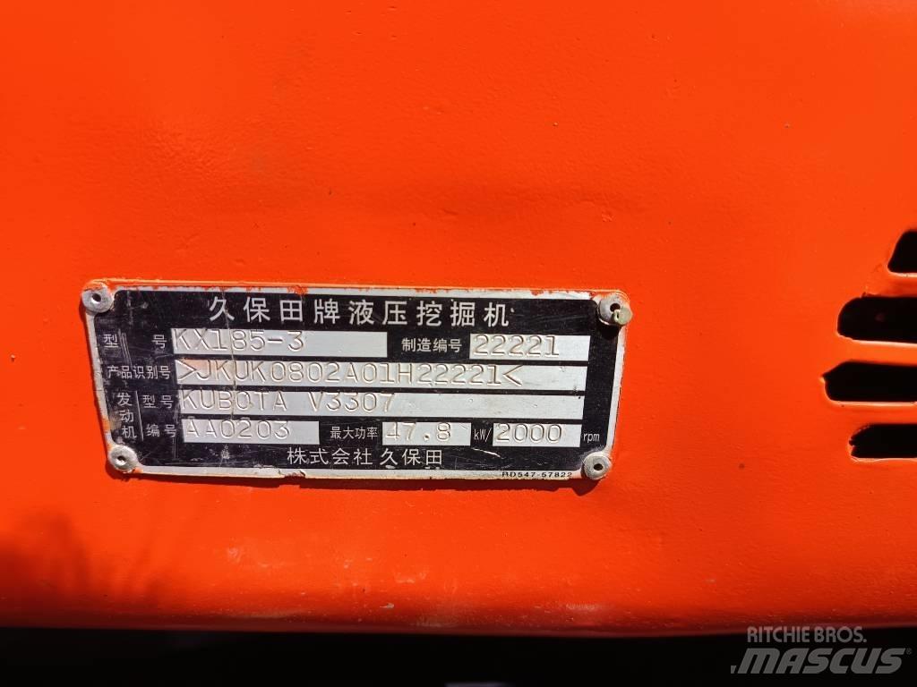 Kubota KX 185 중형굴삭기 7톤-28톤