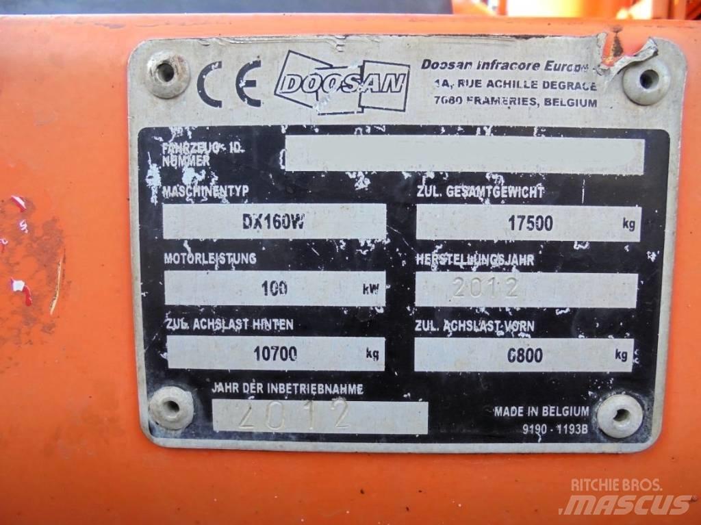 Doosan DX 160 W  휠 굴삭기