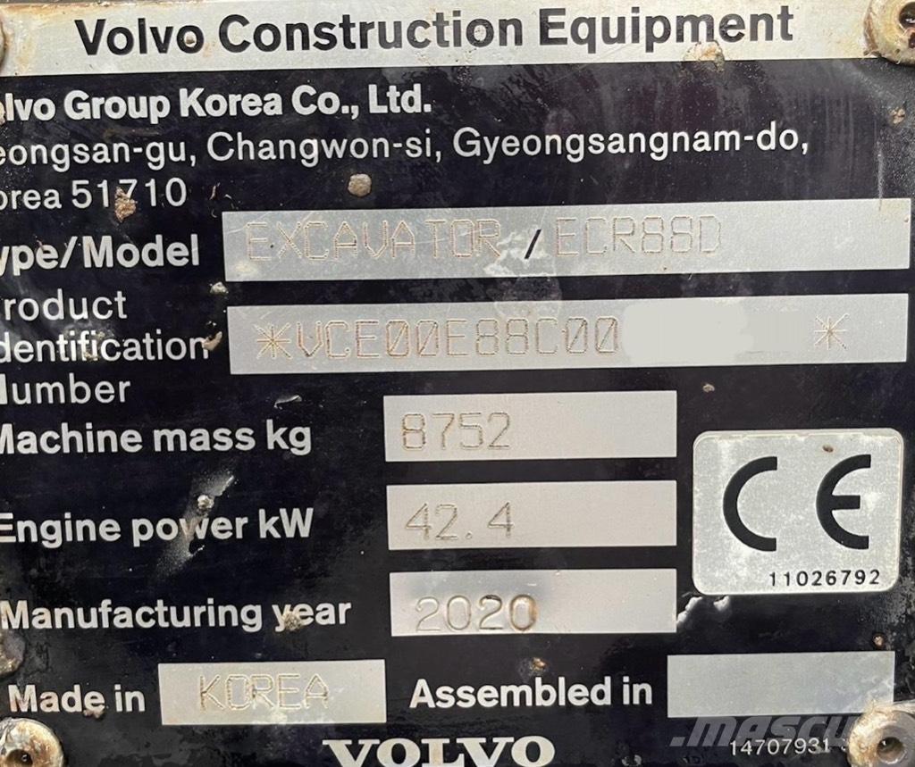 Volvo ECR 88 D Pro 중형굴삭기 7톤-28톤