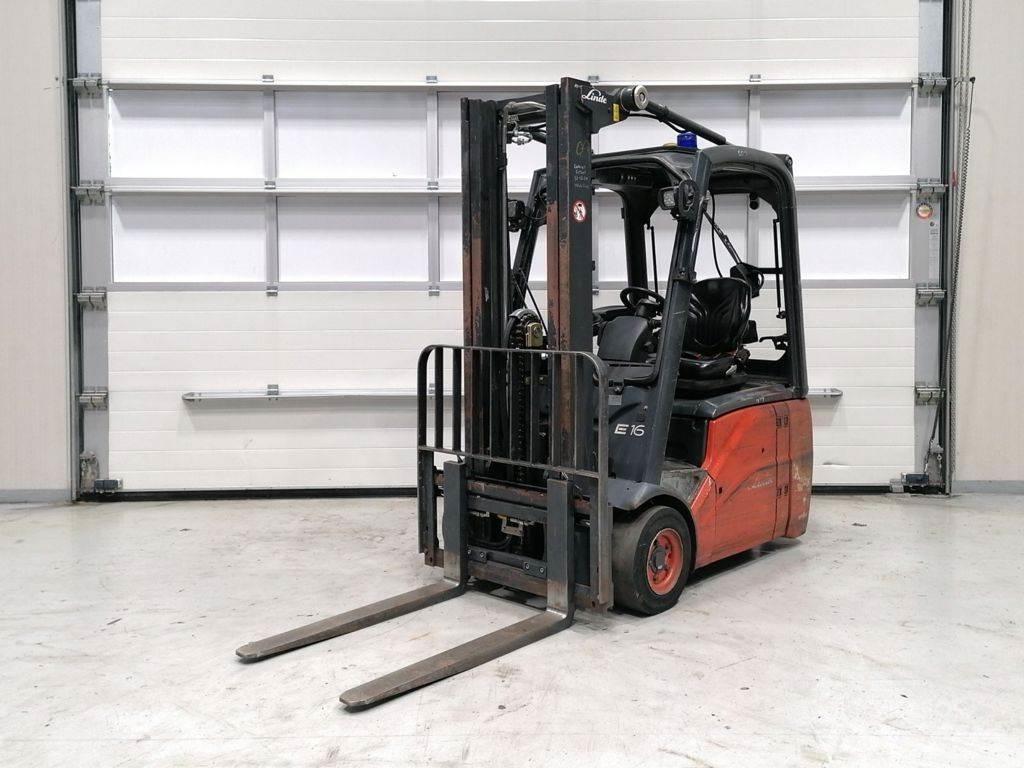 Linde E16C-01 전동 지게차