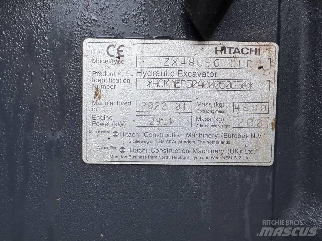 Hitachi ZX 48 U-6 소형 굴삭기 7톤 미만