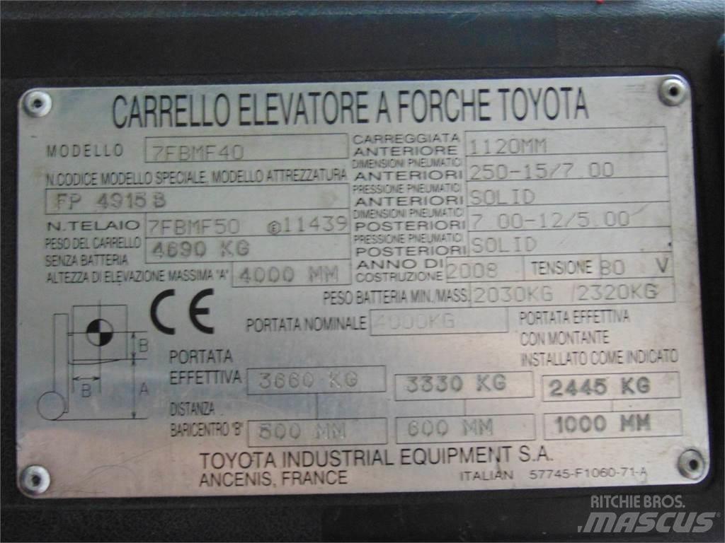Toyota 7FBMF40 전동 지게차