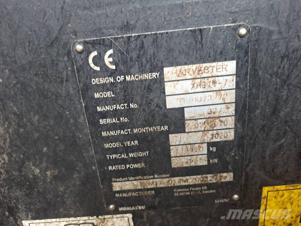 Komatsu 911 원목 하베스터