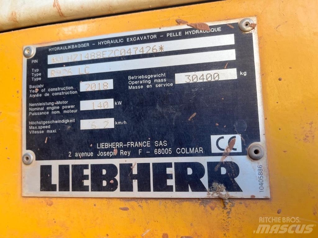 Liebherr R 926 LC 대형 굴삭기 29톤 이상