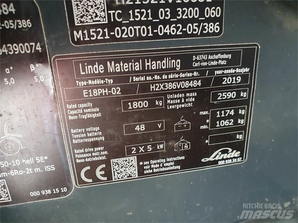 Linde E18PH 전동 지게차