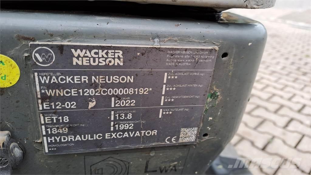 Wacker Neuson ET18 대형 굴삭기 29톤 이상