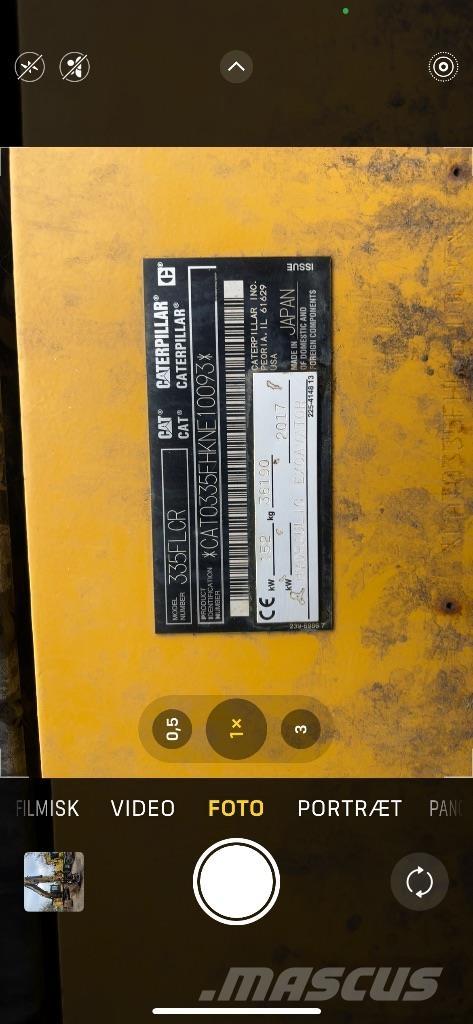 CAT 335 F L CR 대형 굴삭기 29톤 이상