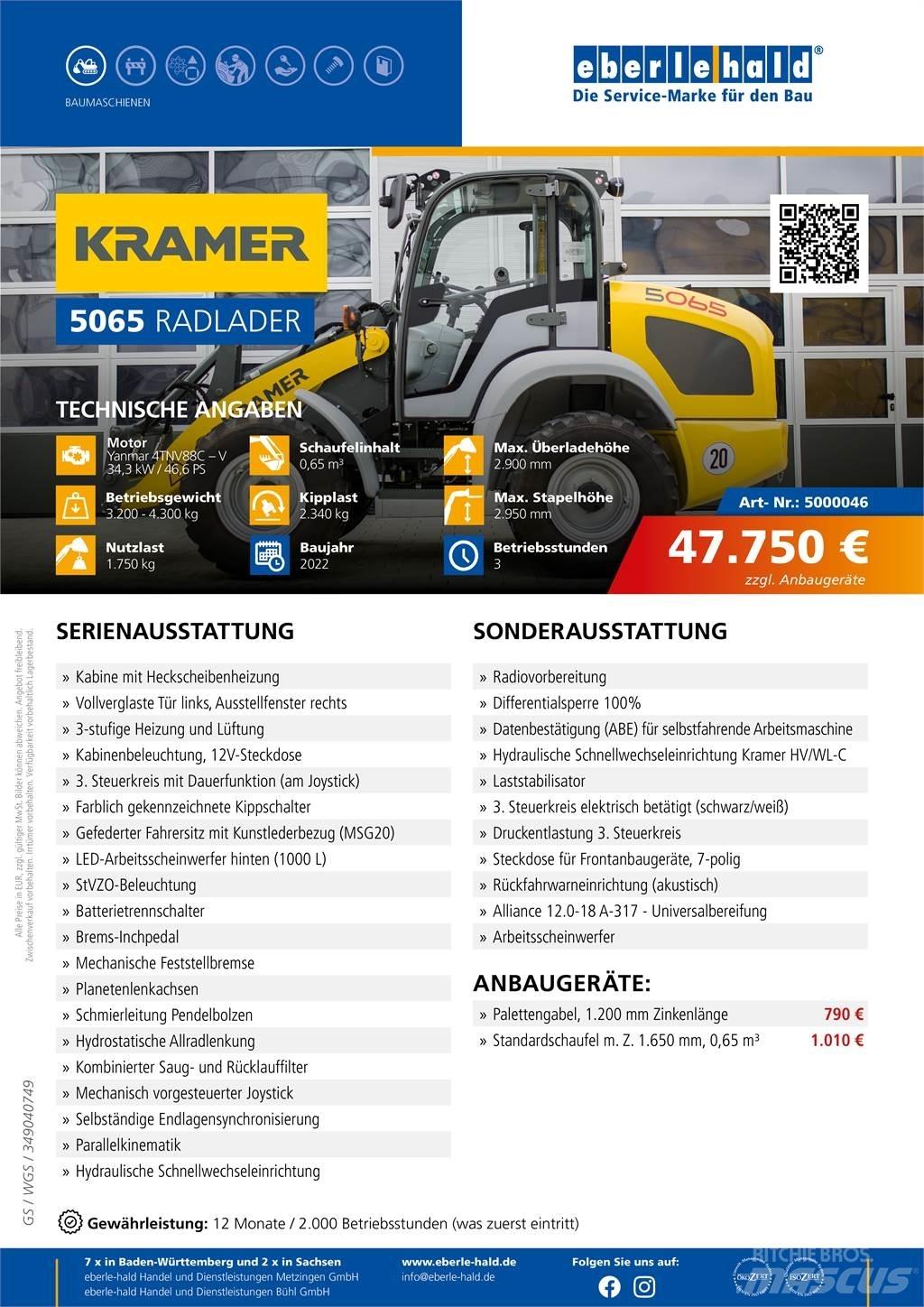 Kramer 5065  휠로우더