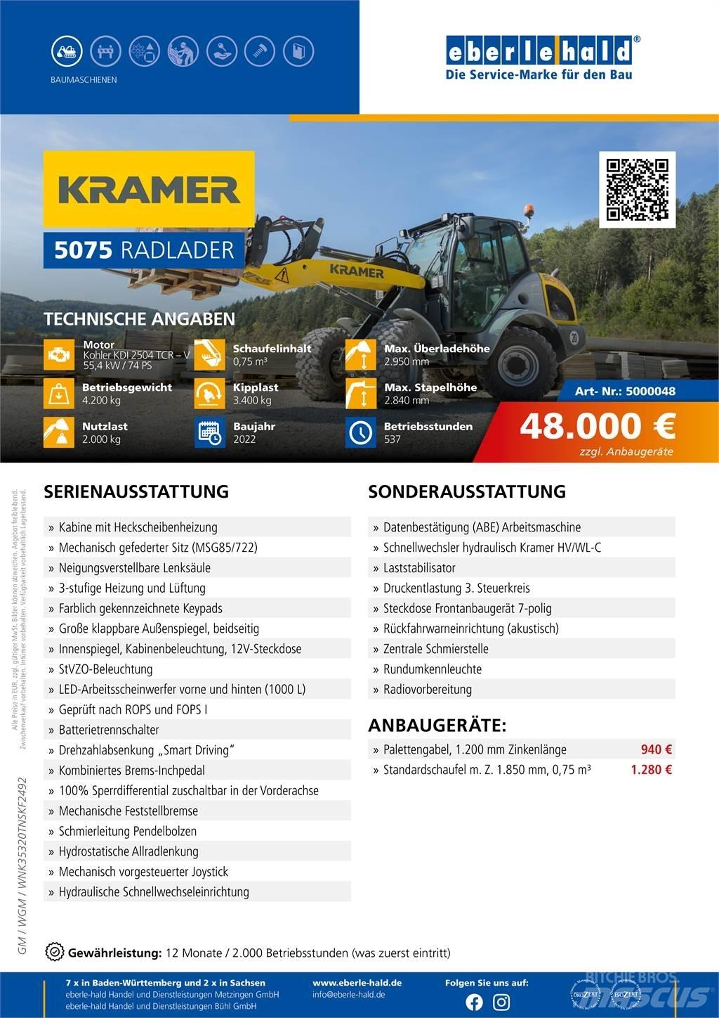 Kramer 5075  휠로우더