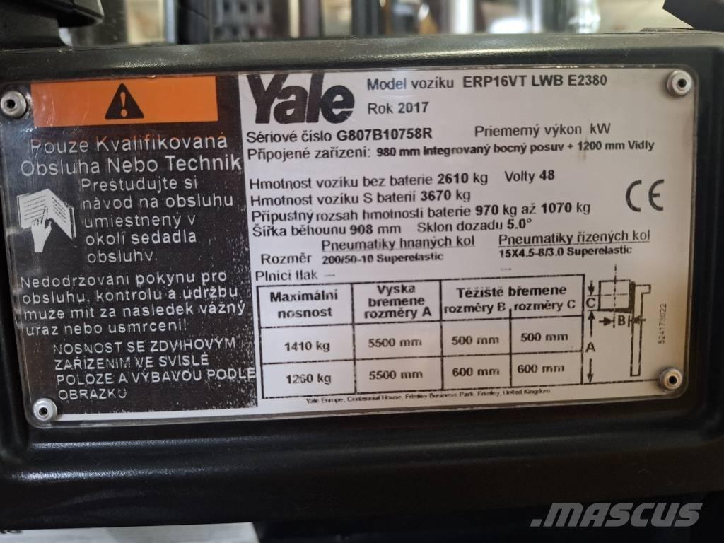 Yale ERP 16 VT 전동 지게차