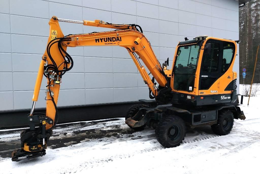 Hyundai 55W-9a  휠 굴삭기