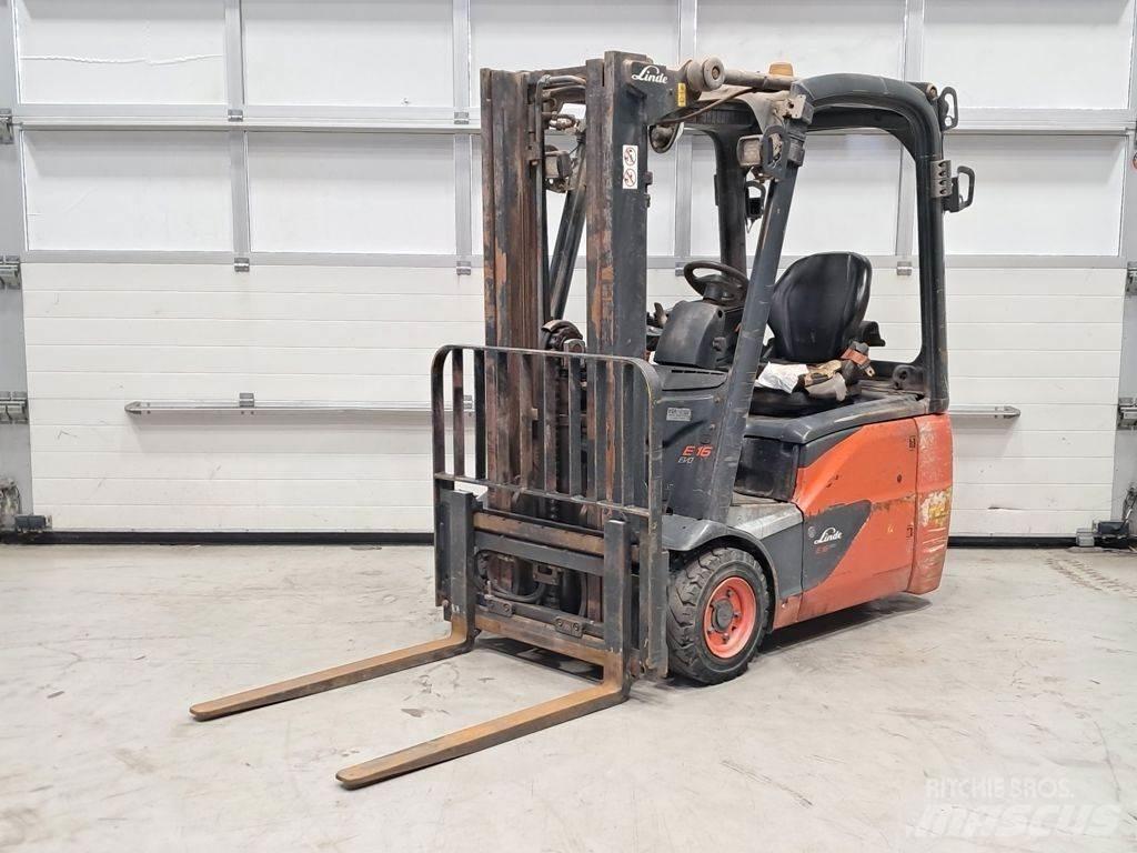 Linde E16C-02 전동 지게차
