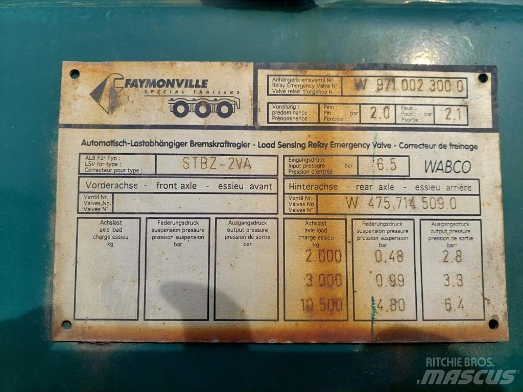 Faymonville STBZ-2VA 로우 로더-세미 트레일러