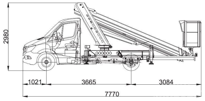 Ruthmann Ecoline 230 트럭 탑재 고소작업대