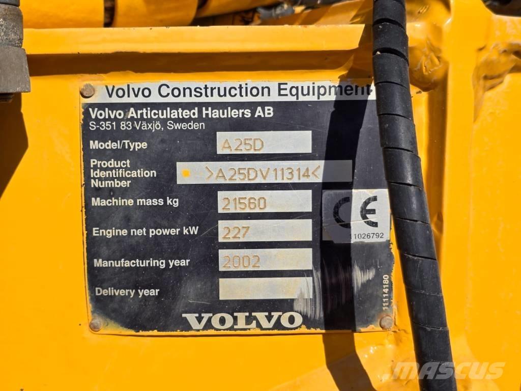 Volvo A25 D 건설현장 덤프트럭