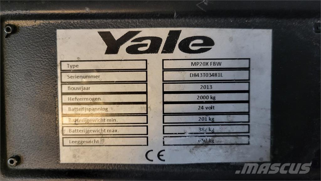 Yale MP20X 2013 포크리프트