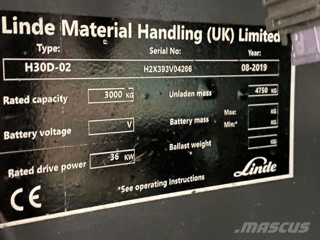 Linde H30D-02 디젤 지게차