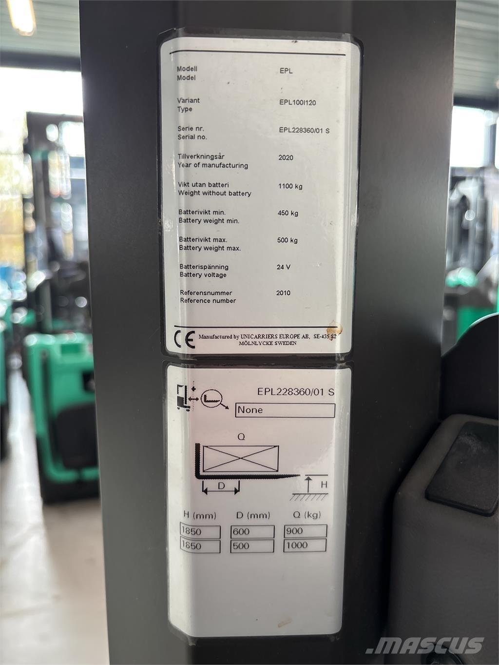 UniCarriers EPL100 경량 반출 리프터