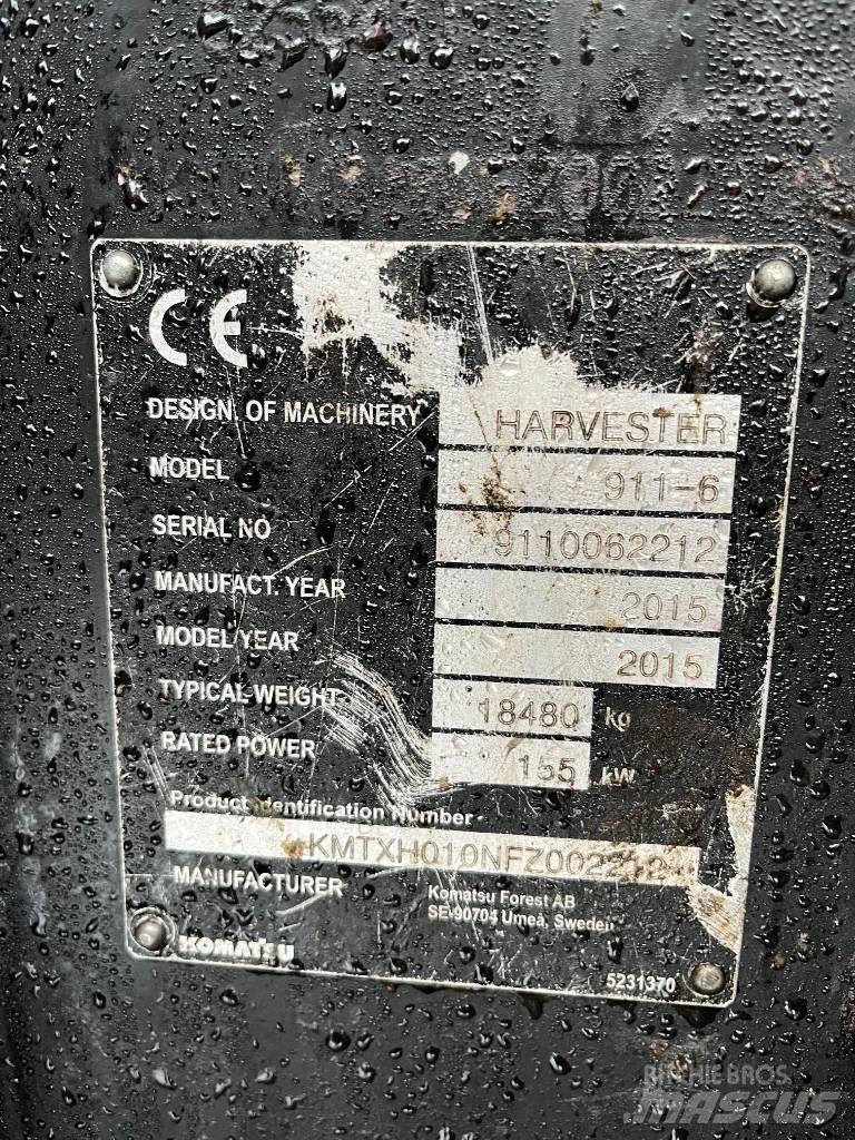 Komatsu 911.6 원목 하베스터