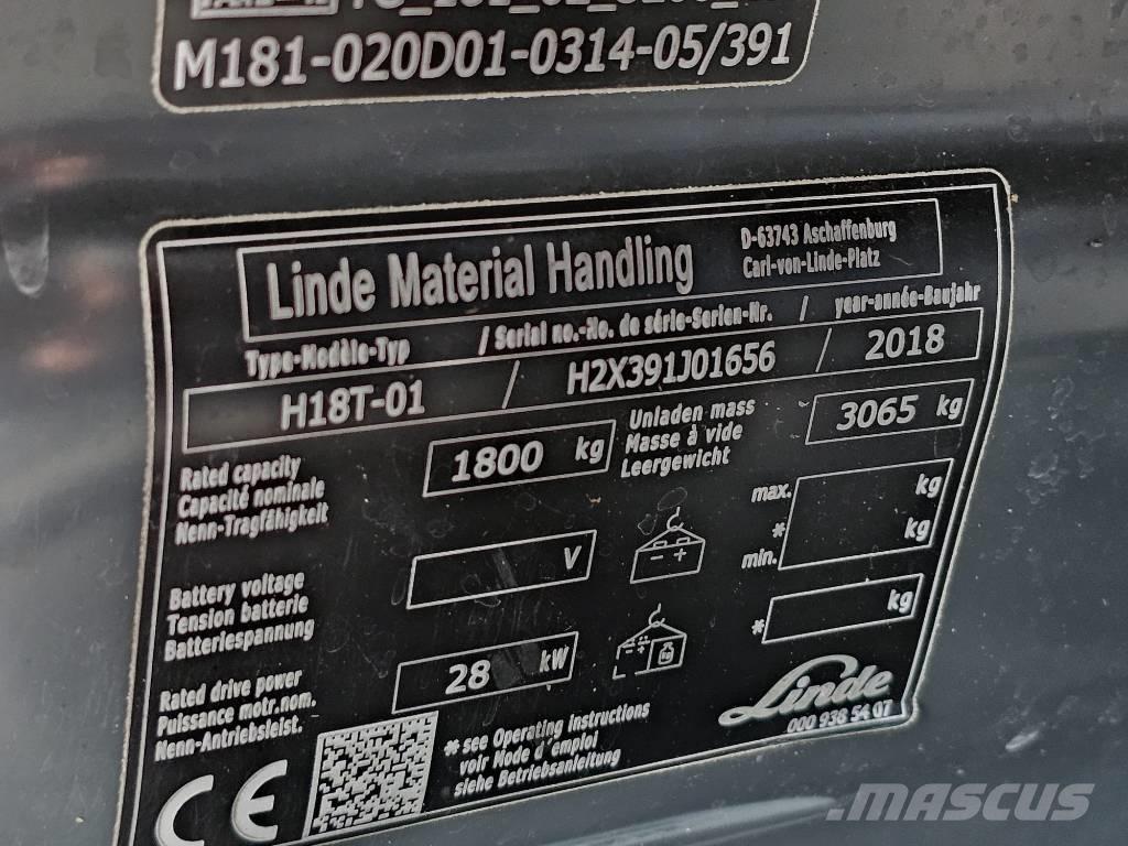 Linde H18T-01 LPG 지게차