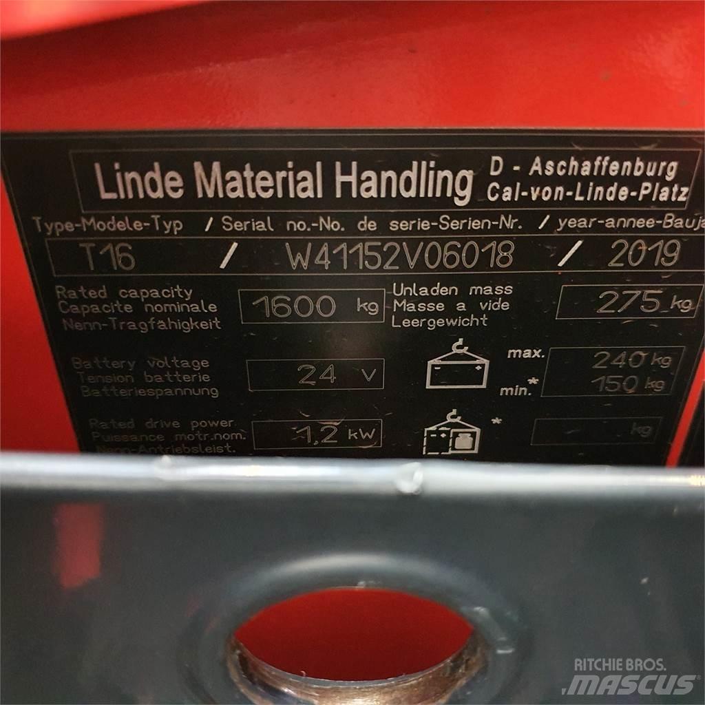 Linde T16 Li-Ion 경량 리프터