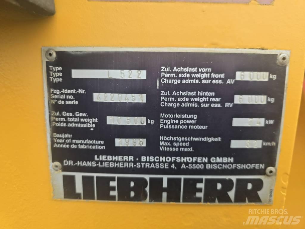 Liebherr L 522 트랙터