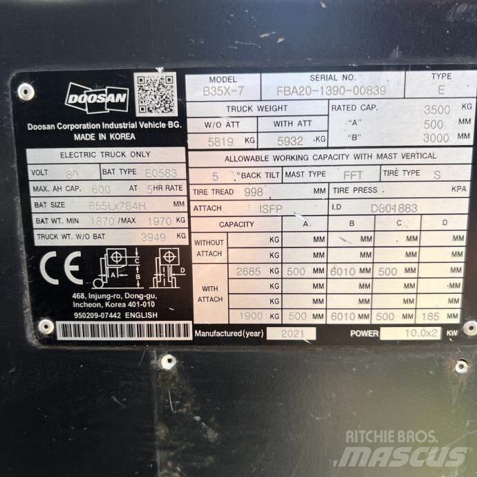 Doosan B35X-7 그 외 지게차