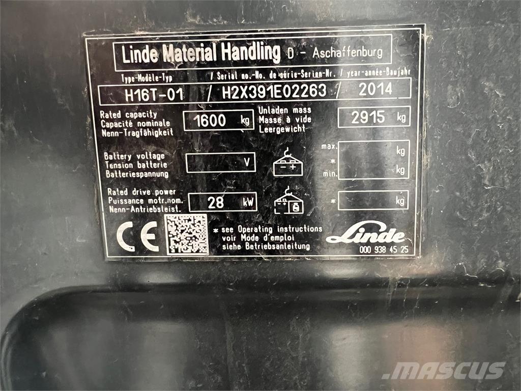 Linde H16T LPG 지게차