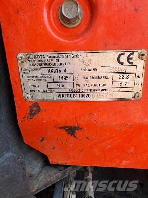 Kubota KX 015-4 소형 굴삭기 7톤 미만