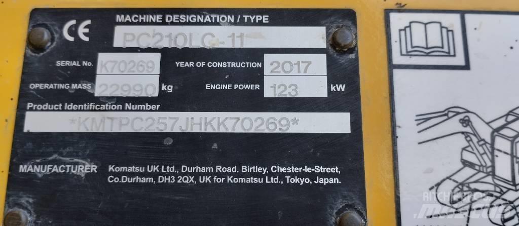 Komatsu PC210LC-11 대형 굴삭기 29톤 이상
