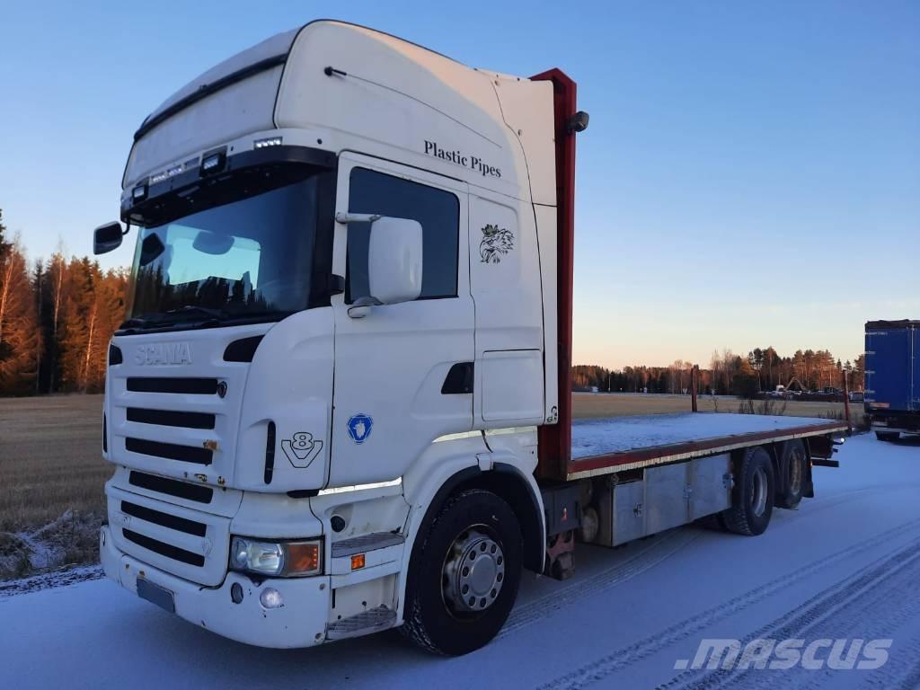 Scania R 560 플랫베드/드롭사이드 트럭