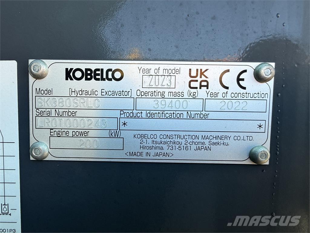 Kobelco SK380SRLC 대형 굴삭기 29톤 이상