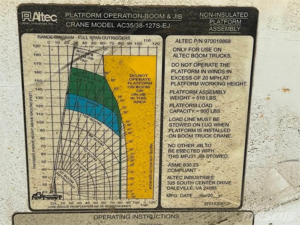 Altec 970019868 크레인 부품 및 장비