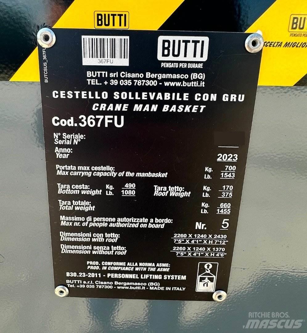 Butti 367FU 크레인 부품 및 장비