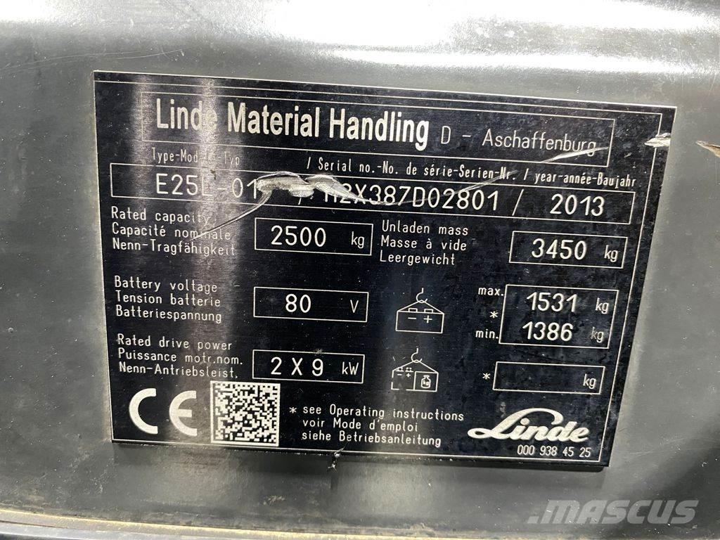 Linde E25L 전동 지게차