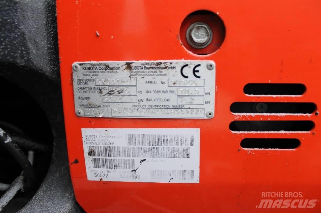 Kubota kx57-4 소형 굴삭기 7톤 미만