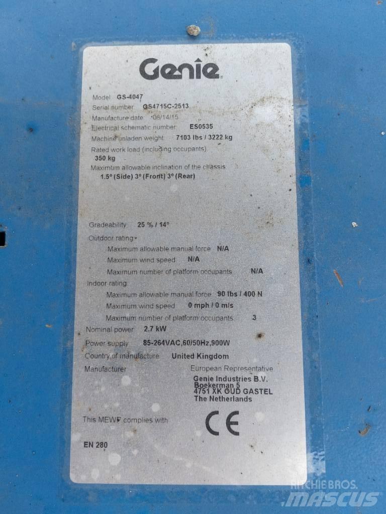 Genie GS4047 가위형 리프트