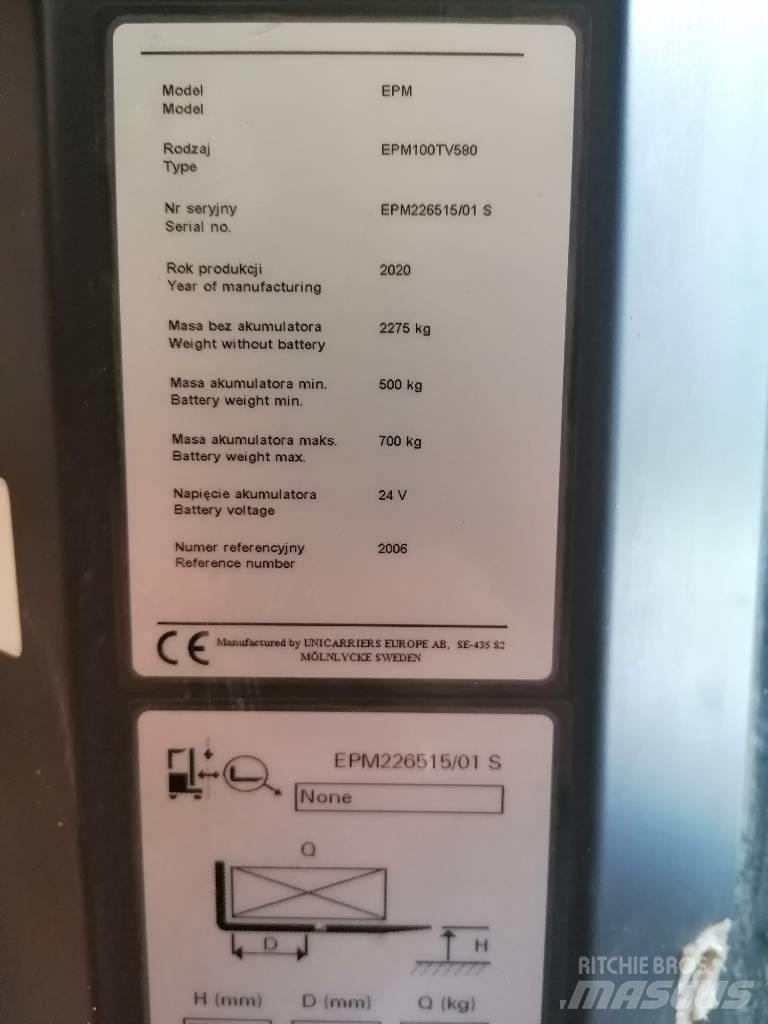 UniCarriers EPM100 하이 리프트 오더 피커