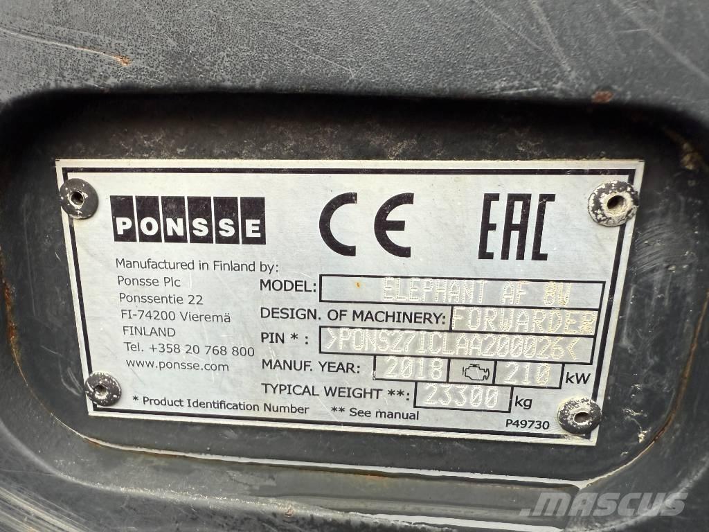 Ponsse Elephant 원목 포워더